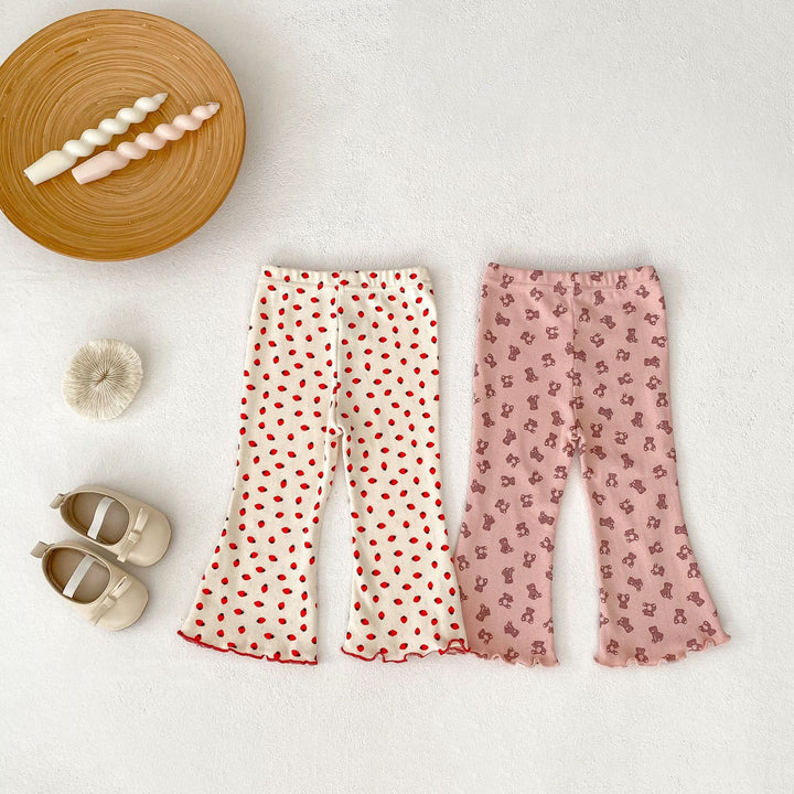 【73-110】パターンプリントフレアロングパンツ