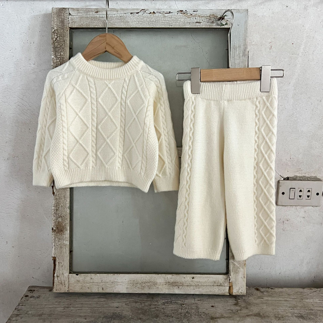 【73-110】アーガイル編みニットセットアップ