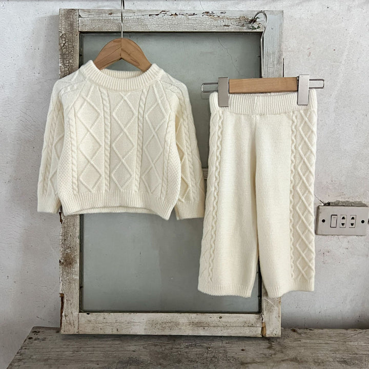【73-110】アーガイル編みニットセットアップ