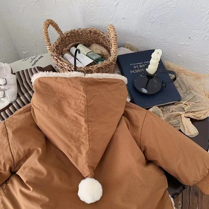 【73-100】フード付き裏ボアジャケット