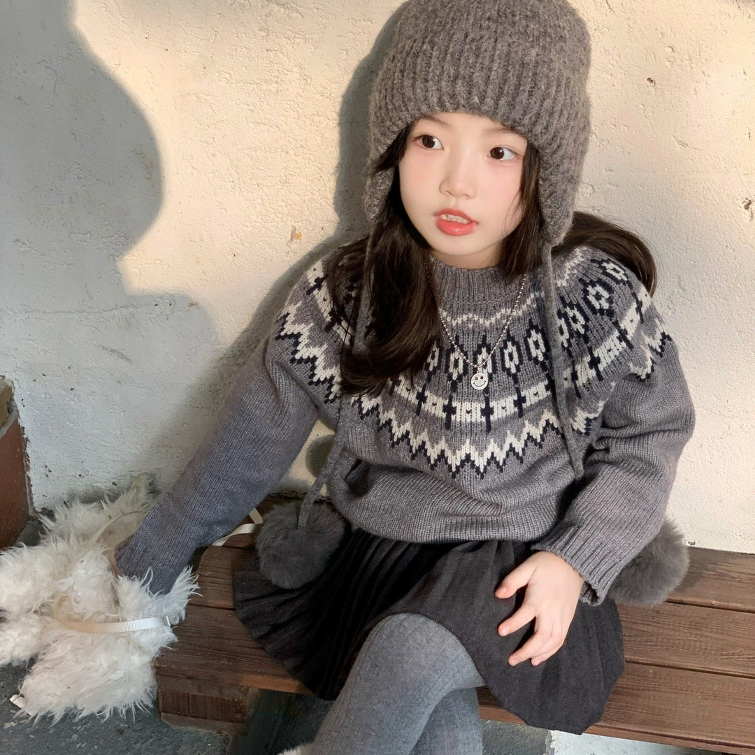 【90-140】ノルディック風ニット