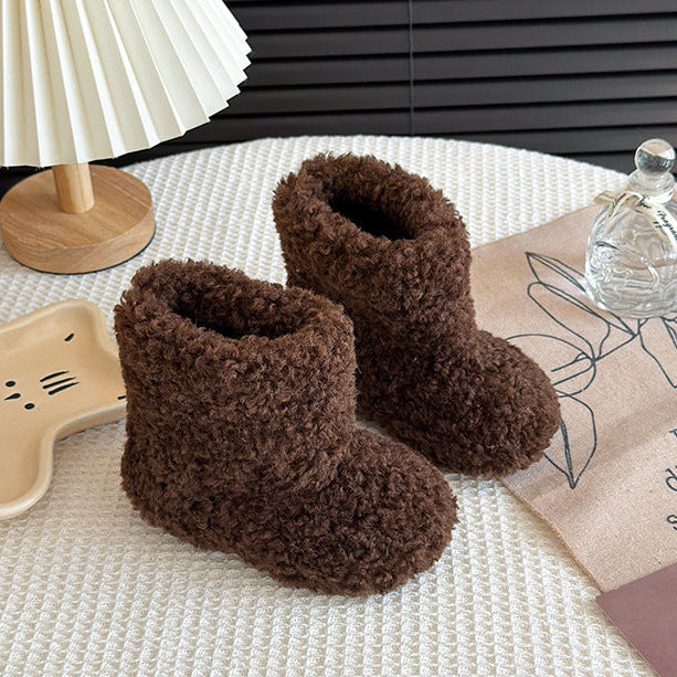 【13.5-21.0】ふわもこショートブーツ