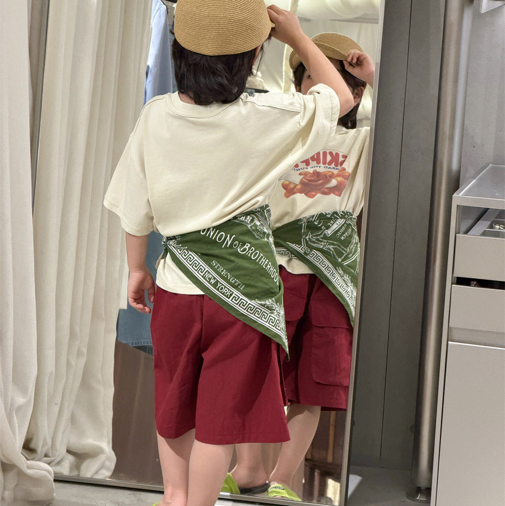 【90-150】フロントプリントTシャツ