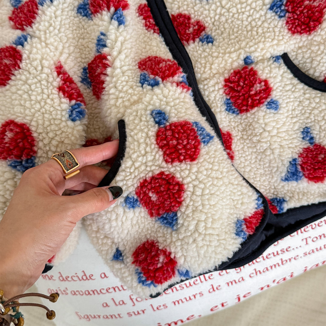 【80-130】花柄フリースジャケット