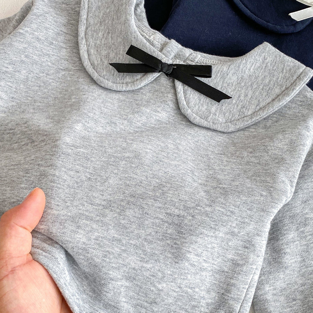 【73-110】ワンポイントリボントップス×スカートセット