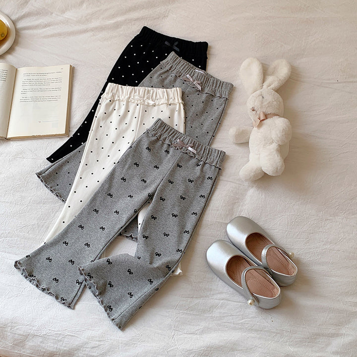 【90-140】パターンプリントフレアパンツ