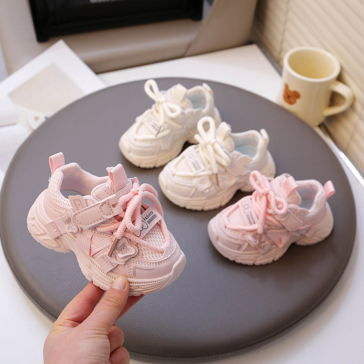 【13.5-18.5】リボンデザインダッドシューズ