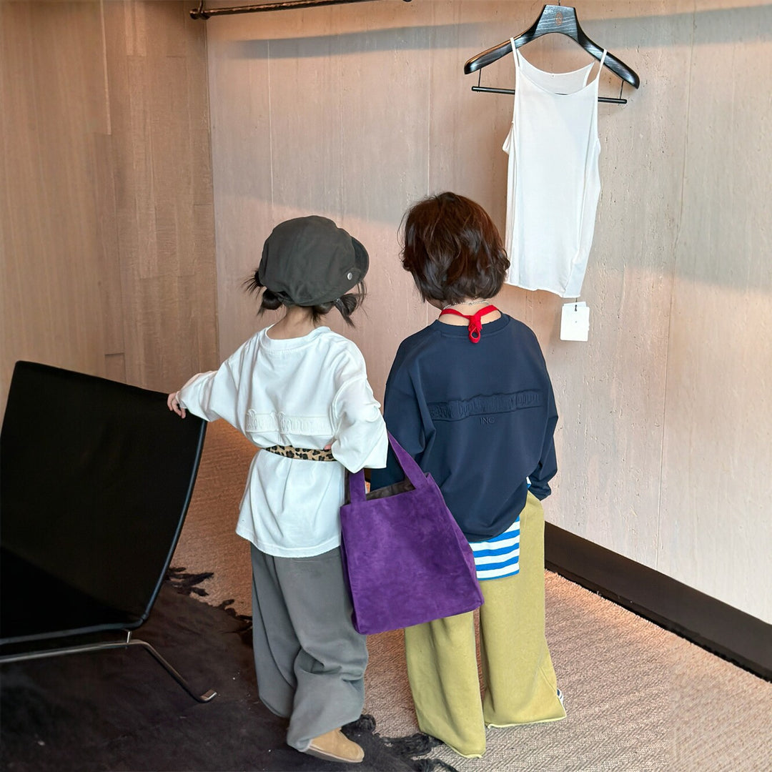 【90-150】バックエンボスロゴ長袖Tシャツ