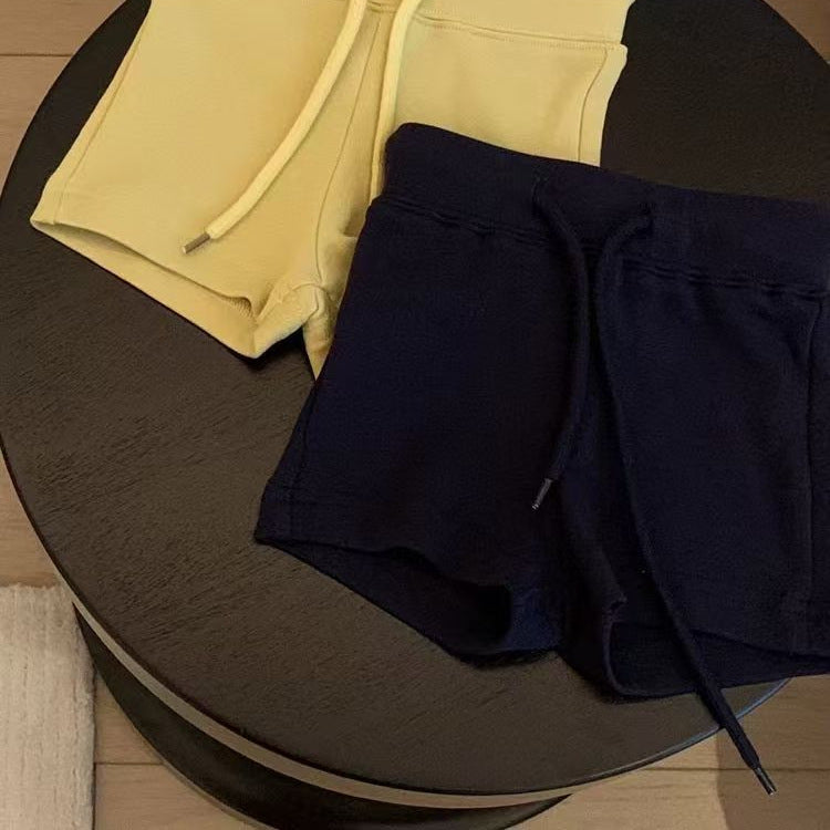 【90-150】シンプルタイトショートパンツ