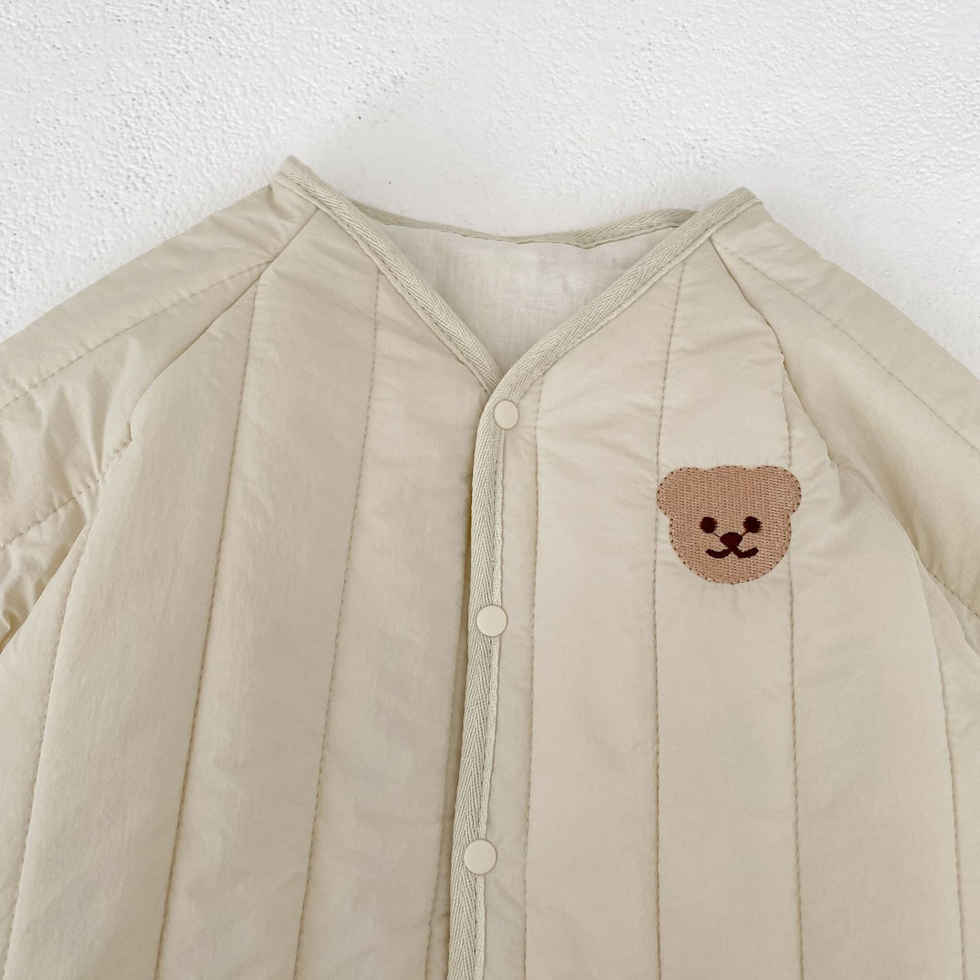 【73-90】ワンポイントベアあったかロンパース