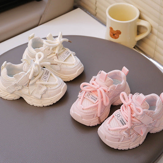 【13.5-18.5】リボンデザインダッドシューズ