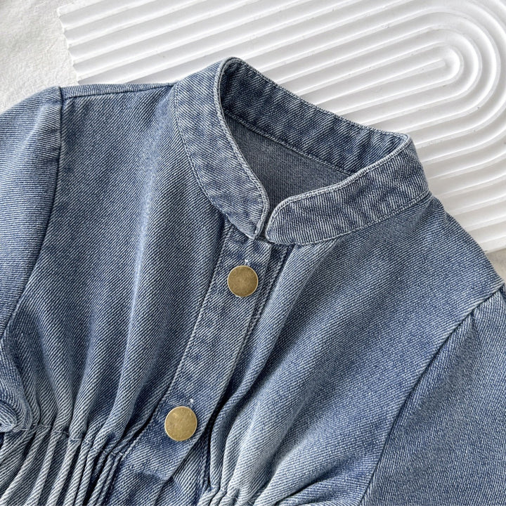 【90-150】レースヘムウエストギャザーワンピース