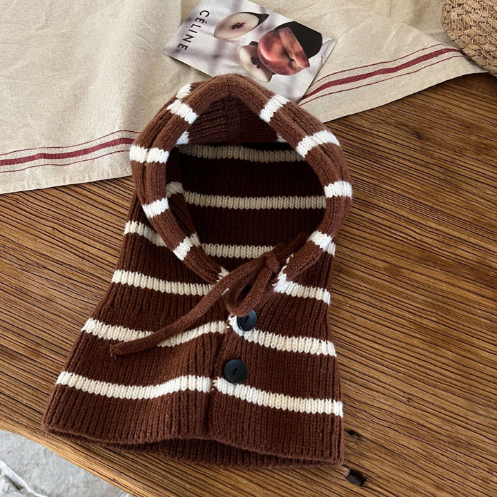 【49-53cm】ボーダー柄バラクラバ