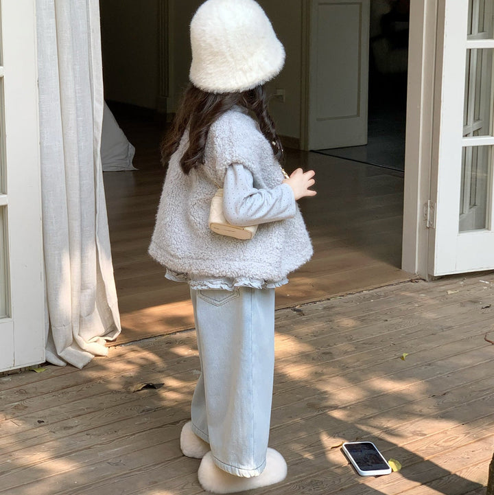 【90-140】ストレートワイドデニム