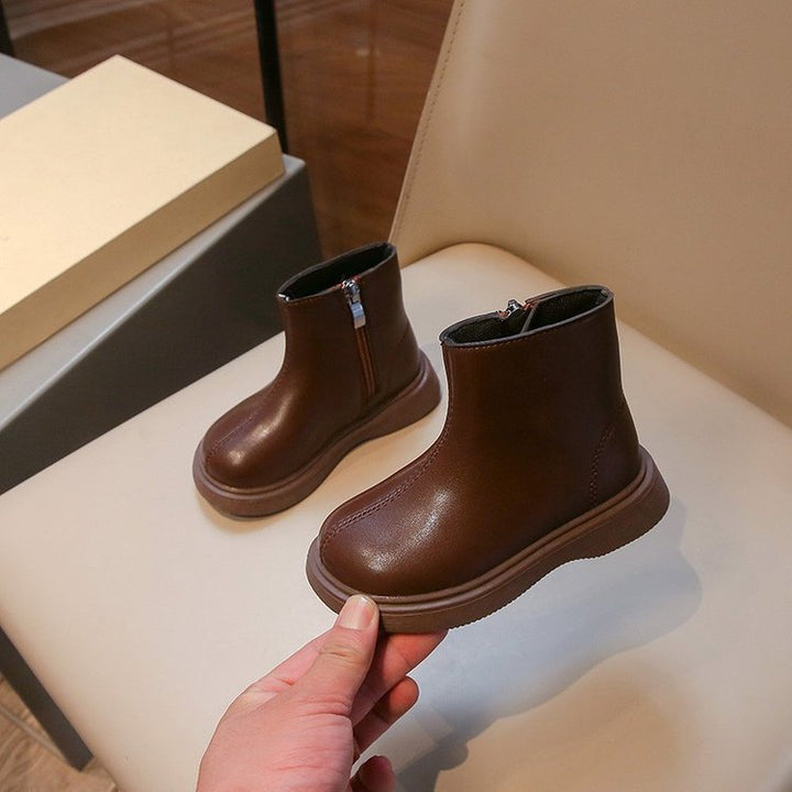 【14.5-20.5】シンプルショートブーツ