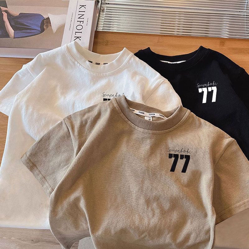 【90-140】77デザインTシャツ