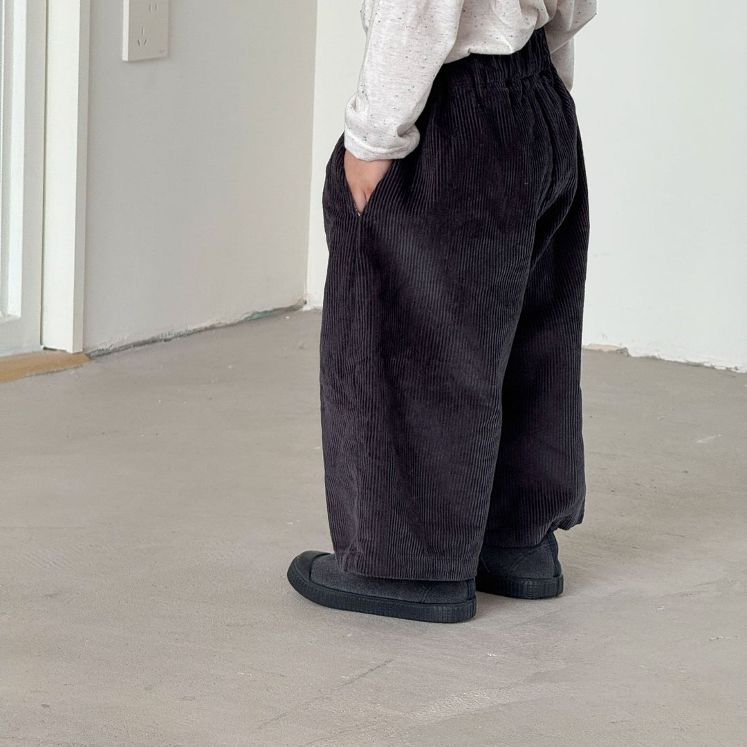 【80-150】コーデュロイワイドパンツ