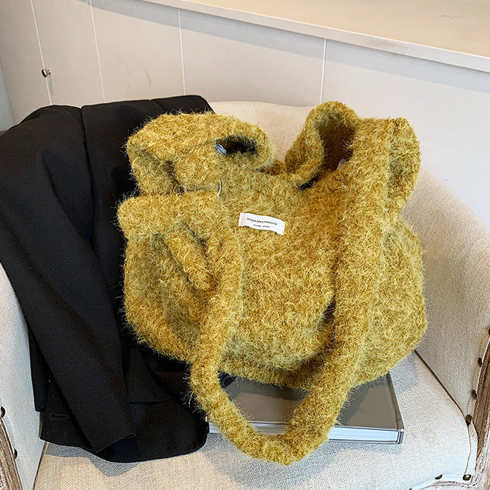 あったかニットショルダーバッグ