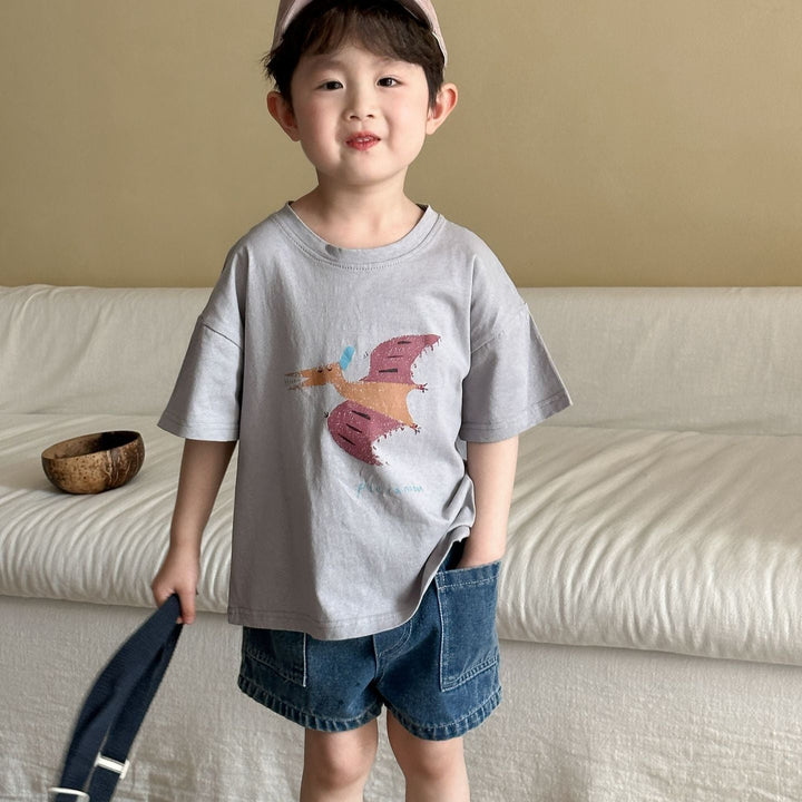 【80-150】ビッグポケットデニムショートパンツ