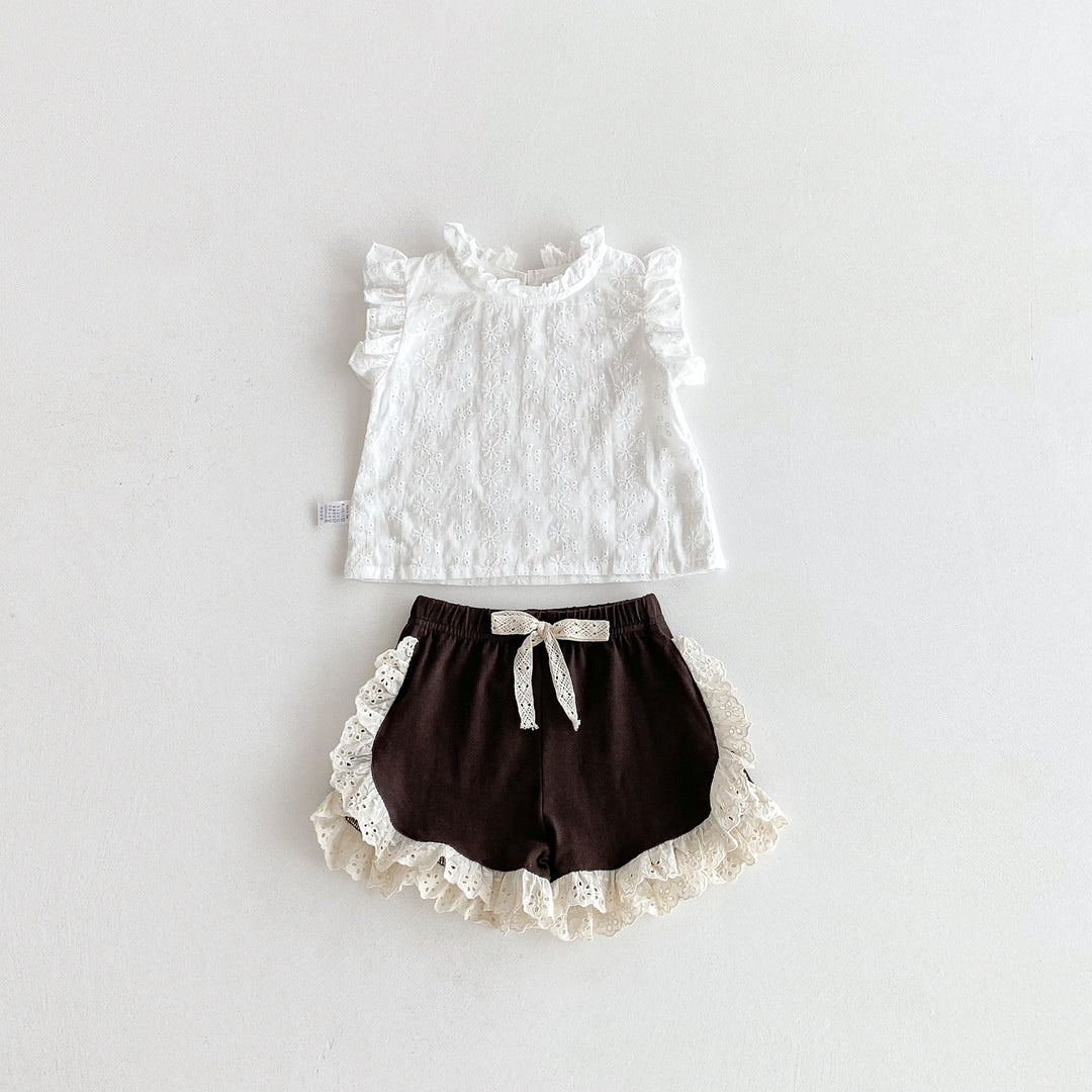 【73-100】レース×フリルデザインセットアップ