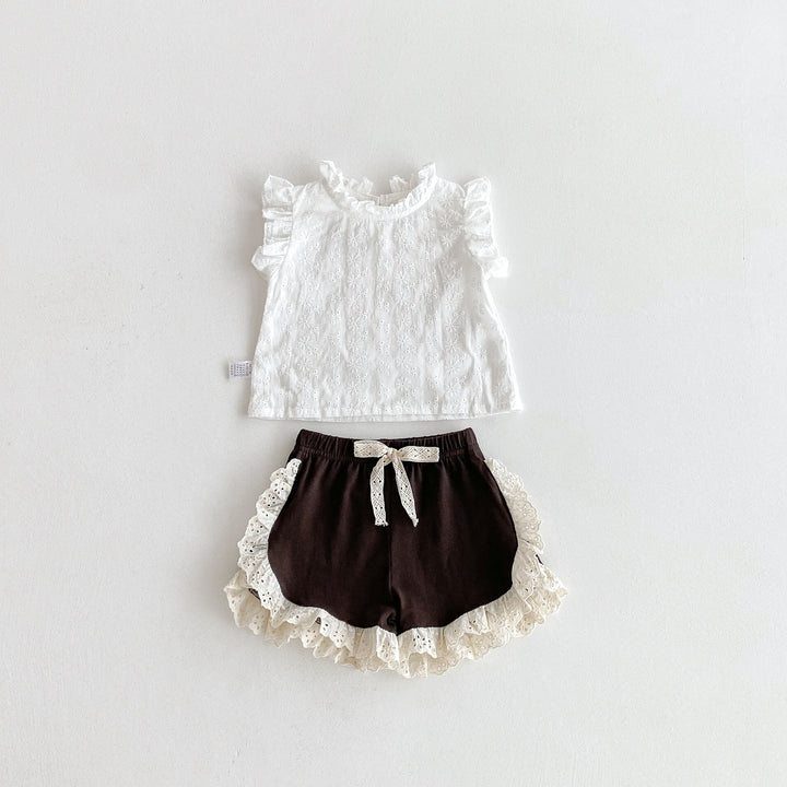 【73-100】レース×フリルデザインセットアップ