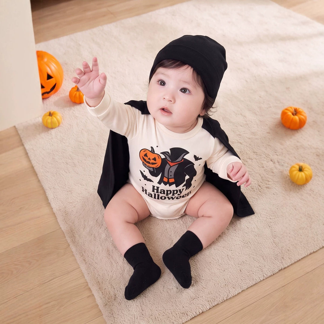 【73-90】ハロウィンプリントロンパース