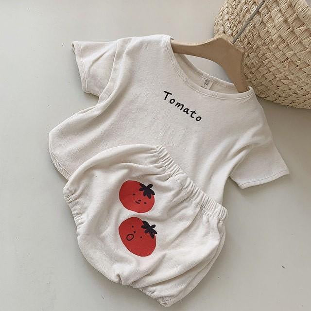 【73-100】トマトデザインTシャツ×ブルマセット