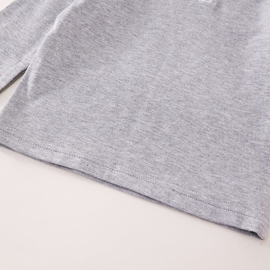 【90-140】首元レースロングTシャツ
