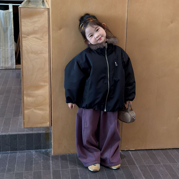 【90-140】あったかワイドパンツ