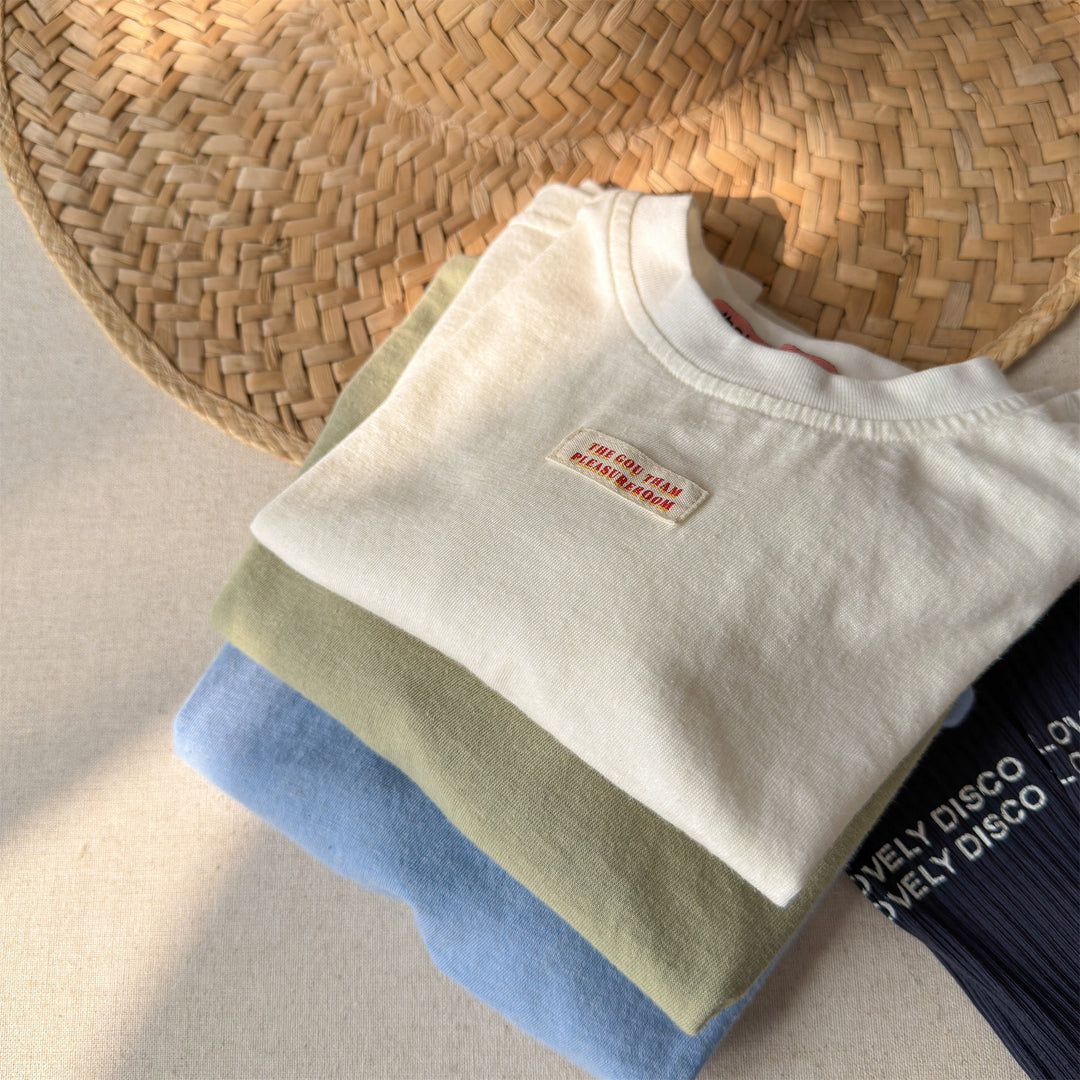 【80-130】ワンポイントシンプルTシャツ
