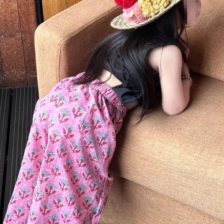 【80-130】パターンプリントロングパンツ