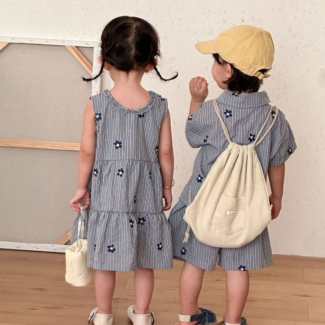 【80-150】花柄刺繍デザインセットアップ