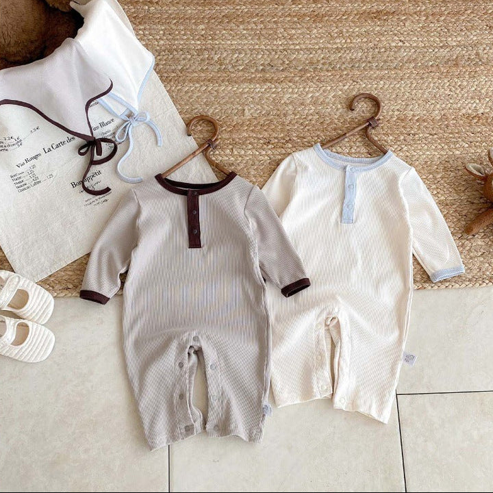 【73-90】帽子付き長袖ロンパース