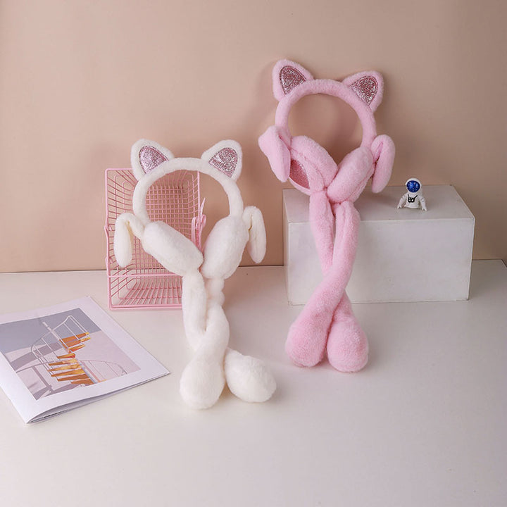 ねこ耳ふわふわイヤーマフ