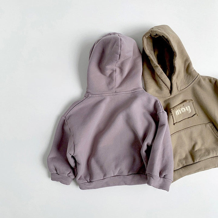 【80-130】くすみカラーフーディートップス