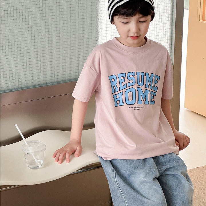 【90-150】ロゴデザインTシャツ