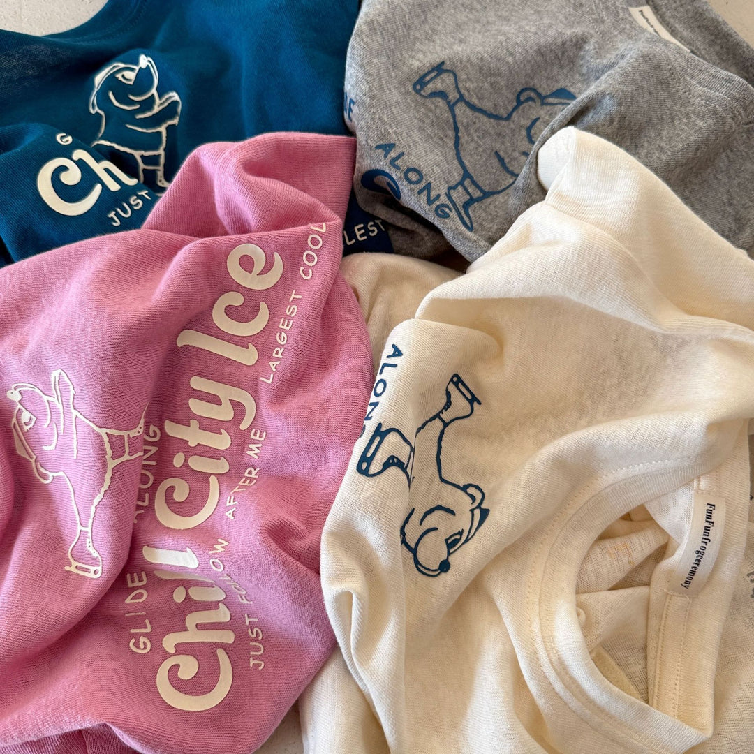 【90-140】ロゴ＆bear Tシャツ