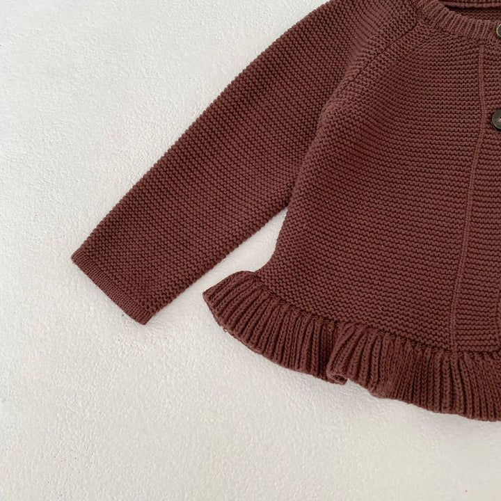 【73-100】フリルヘムカーディガン