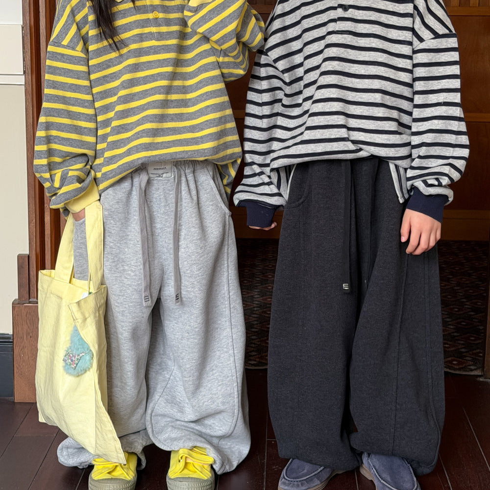 【100-150】カジュアルルーズワイドパンツ