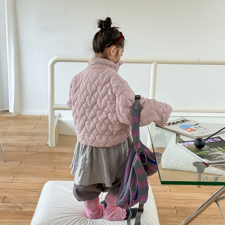 【80-130】ハートデザインキルティングジャケット