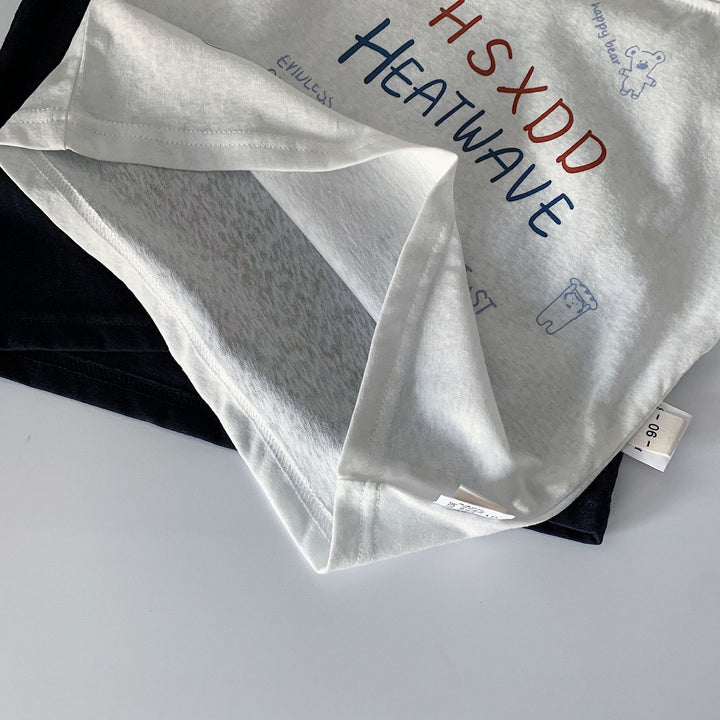 【90-140】レタープリントTシャツ