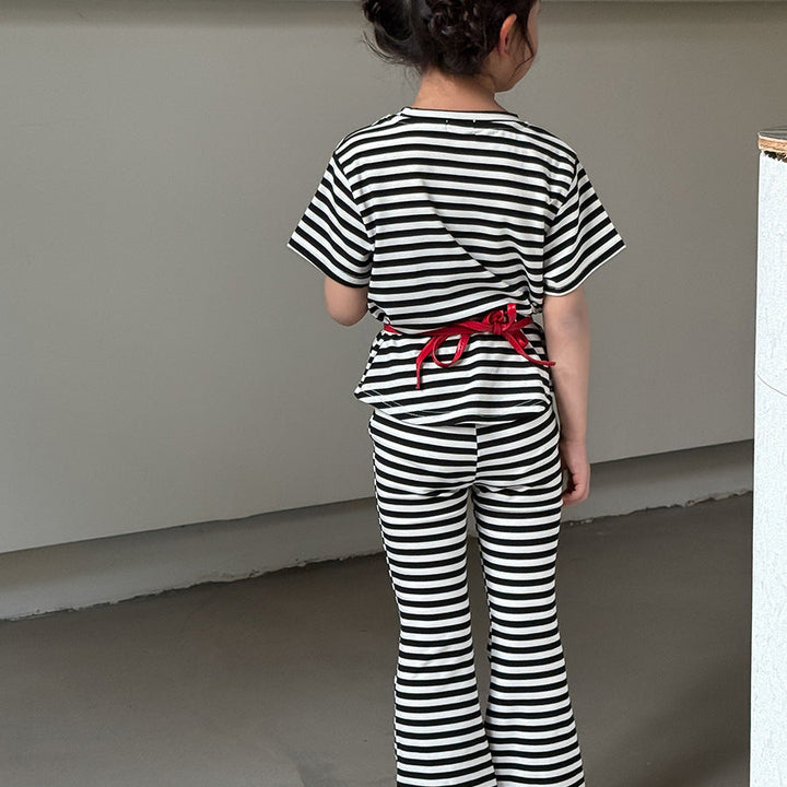 【90-140】ボーダー柄セットアップ