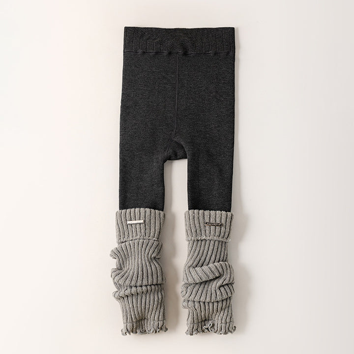 【100-155】リブレッグウォーマー付きレギンス