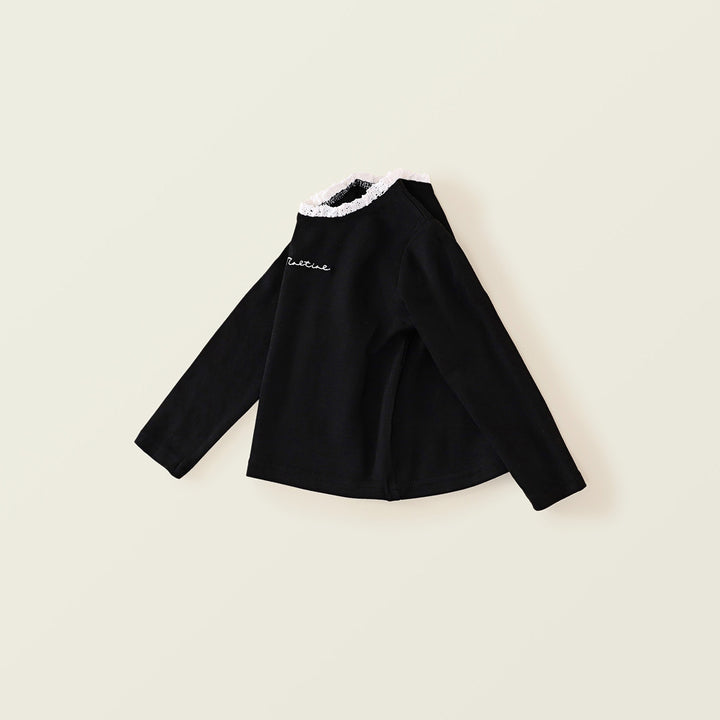 【90-140】首元レースロングTシャツ