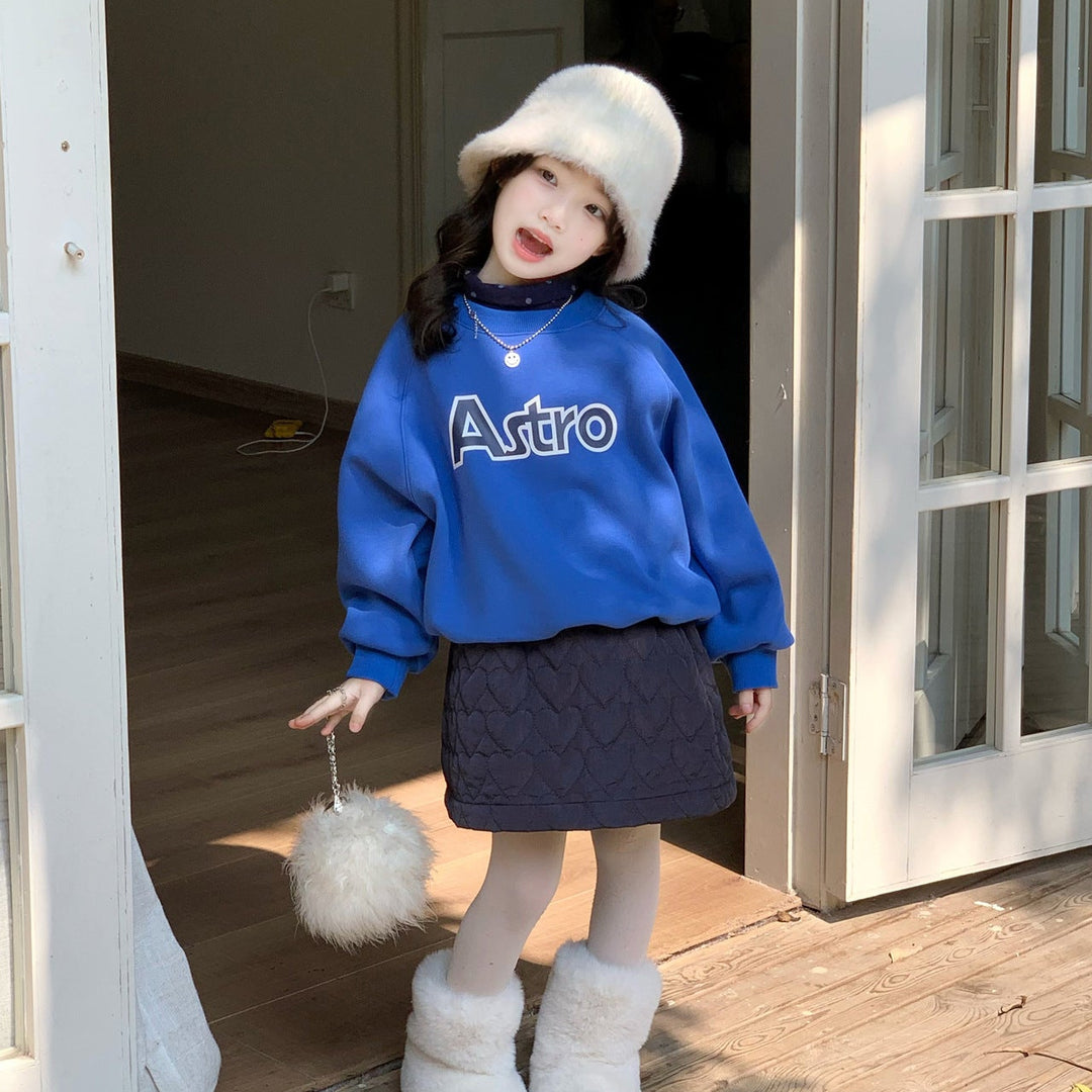 【90-140】ハート柄キルティングスカート