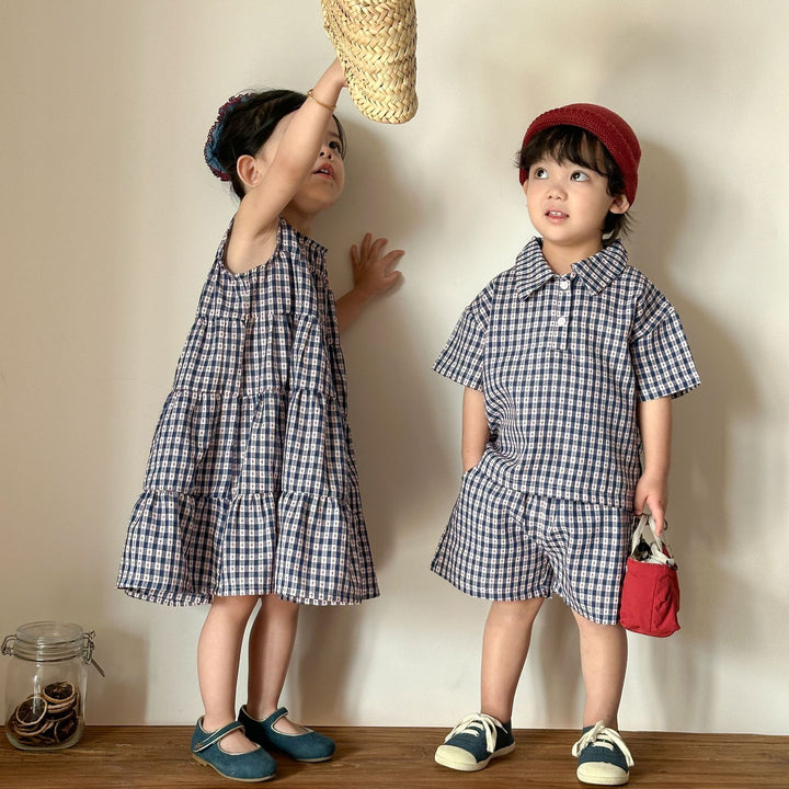 【80-150】ティアードノースリーブワンピース