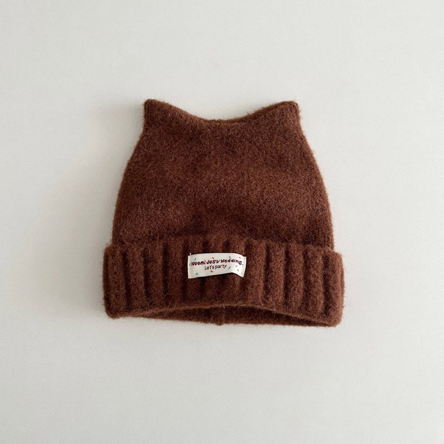 【48-52cm】ねこ耳あったかニット帽