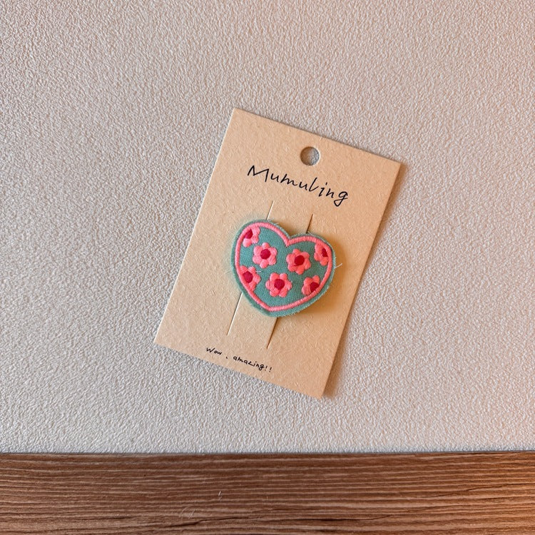 ハート＆フラワーヘアクリップ