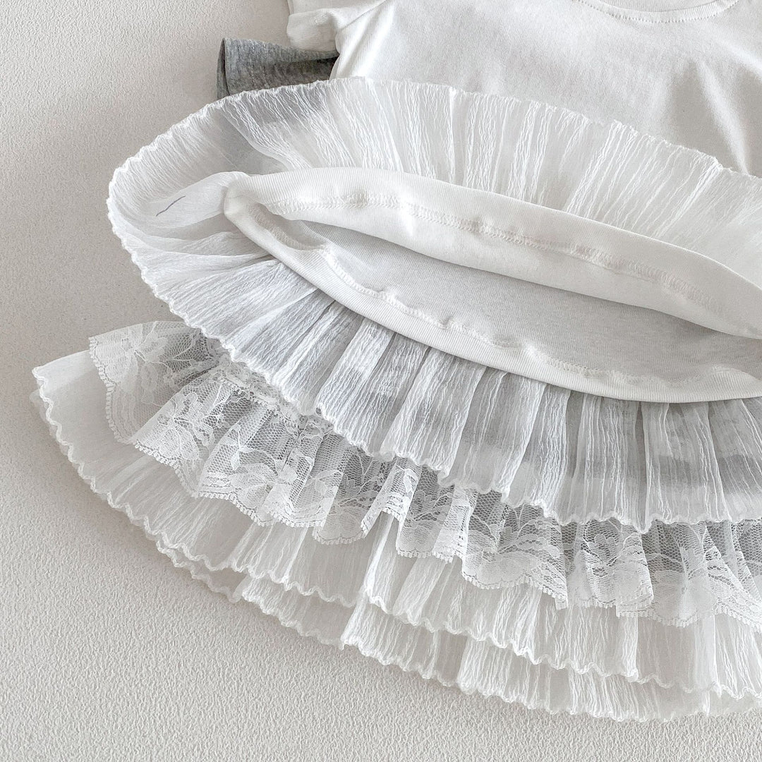 【73-110】レースティアードヘムTシャツ