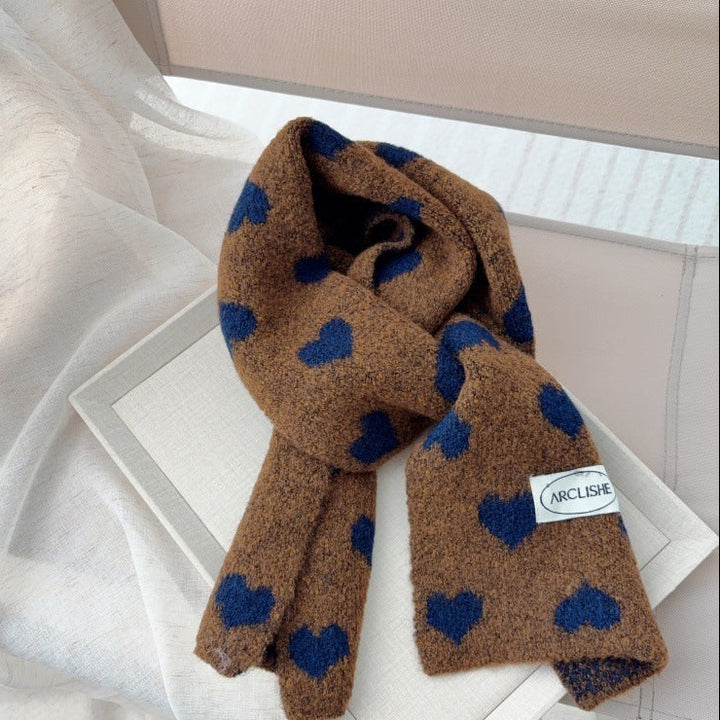 ハート柄マフラー